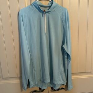 NWT. Men’s Tommy Bahama half zip shirt.  Sz XL/TG. Light blue